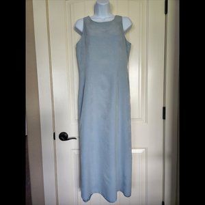 Long Silk Light Blue Dress